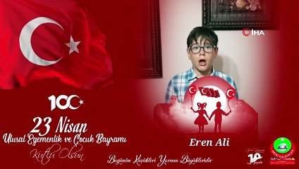 Gostivar‘da yaşayan çocuklardan 23 Nisan’da İstiklal Marşı videosu