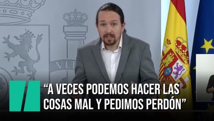 Pablo Iglesias pide perdón a los niños: "A veces podemos hacer mal las cosas"