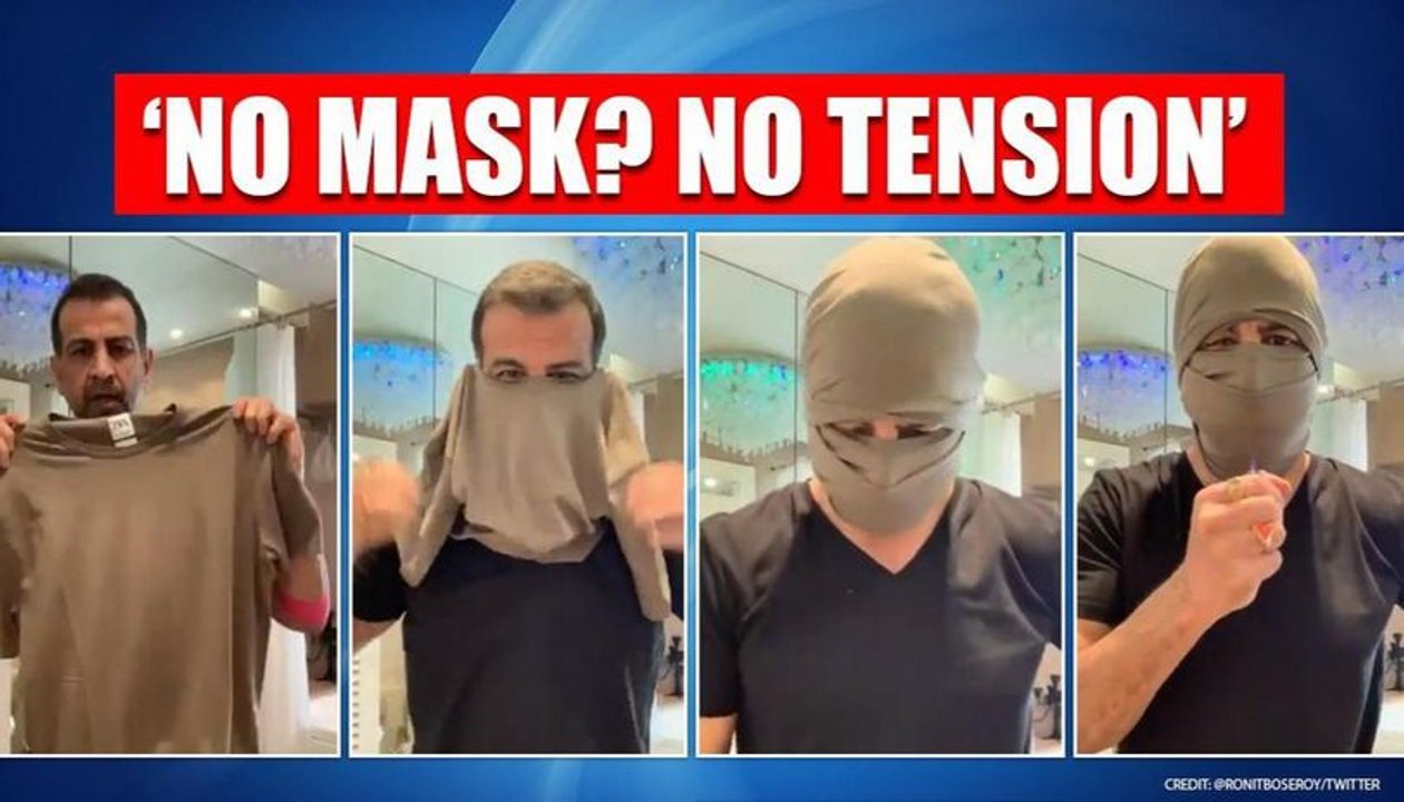WOW! Ronit Roy has got an amazing idea to use a T-Shirt as a mask, Video goes VIRAL!!