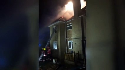 Fire crews deal with a blaze in Ramsay