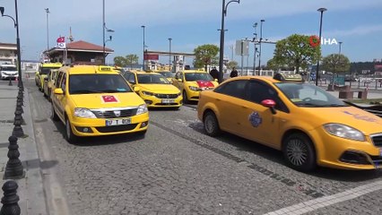 Çanakkaleli taksicilerden konvoylu 23 Nisan kutlaması