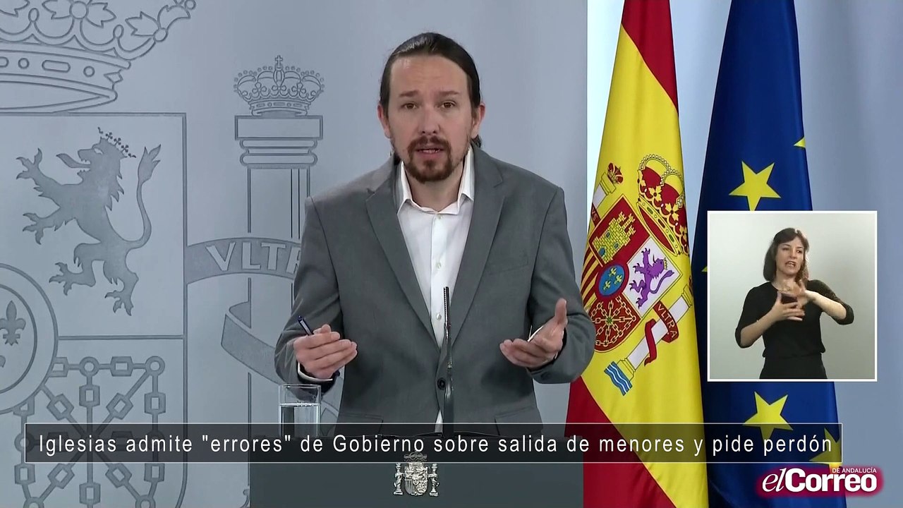 Iglesias admite "errores" de Gobierno sobre salida de menores y pide perdón
