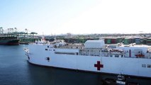 Massive US Navy Hospital Ship - USNS Mercy Arrives in Los Angeles March 27 2020
