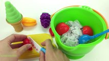 DIY How to make Kinetic Sand Ice Cream Fun Learn Fruit Names and Learn Colors Fun for kids