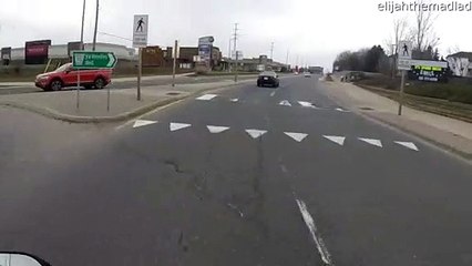 Motorcycle Rider Cleans up the Road While Riding