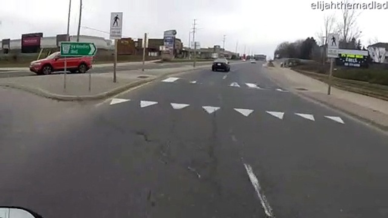 Motorcycle Rider Cleans up the Road While Riding