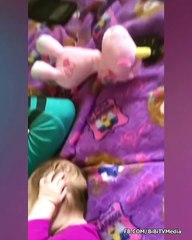 Funniest Baby's Reaction To Daddy Snoring