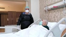 KIRKLARELİ 82 yaşındaki alzheimer hastası, koronavirüsü yenerek alkışlarla taburcu oldu