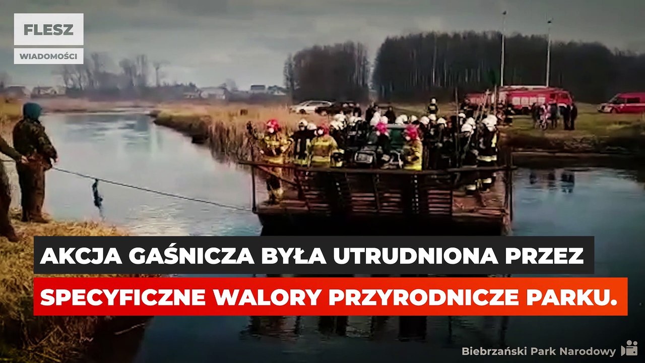 Biebrzański Park Narodowy w ogniu.