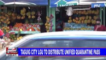 Taguig City LGU to distribute unified quarantine pass