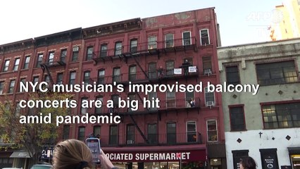 New York musician gives improvised balcony concerts