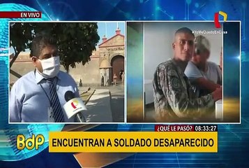 Hallan a soldado desaparecido con presuntos signos de violencia y dopamiento en Pueblo Libre