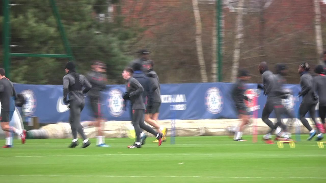 Chelsea training pre Bayern Munich