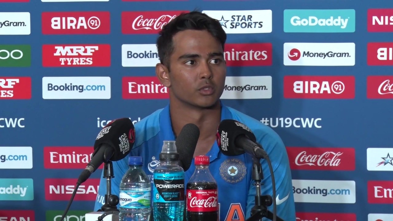 India U19 post semi-final win v Pakistan
