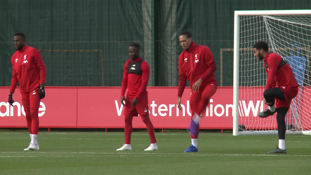 Liverpool UCL training pre Genk