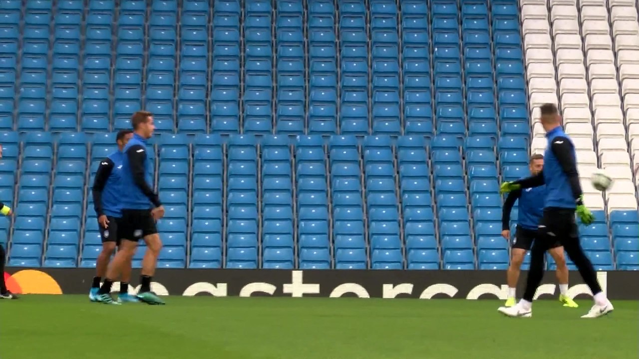 Atalanta training pre Manchester City