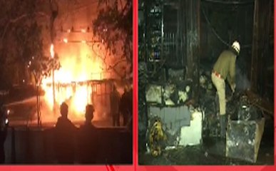 दिल्ली के मालवीय नगर में 15 दुकानें जलकर खाक