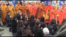 Buddhist monks perform ritual for Leicester owner