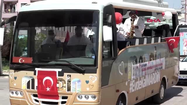 MARDİN Gizem'in doğum günü pastası, itfaiye merdiveniyle ulaştırıldı