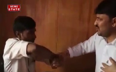 कर्ज न चुकाने पर साहूकार ने की मजदूर की बेरहमी से पिटाई