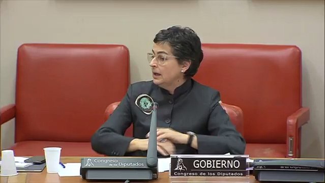 Arancha González Laya este jueves en la Comisión de Asuntos Exteriores del Congreso