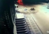 Ümraniye'de feci kaza: Motosikletli metrelerce havaya fırladı