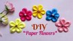 DIY Paper Flowers - Plum blossom decoration -（画用紙）簡単で可愛い - 梅の花の飾りの作り方 - YouTube