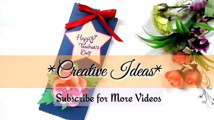 DIY Teacher's Day Card - Handmade teachers Day Card Making Idea - How to make Teacher's Day Card..