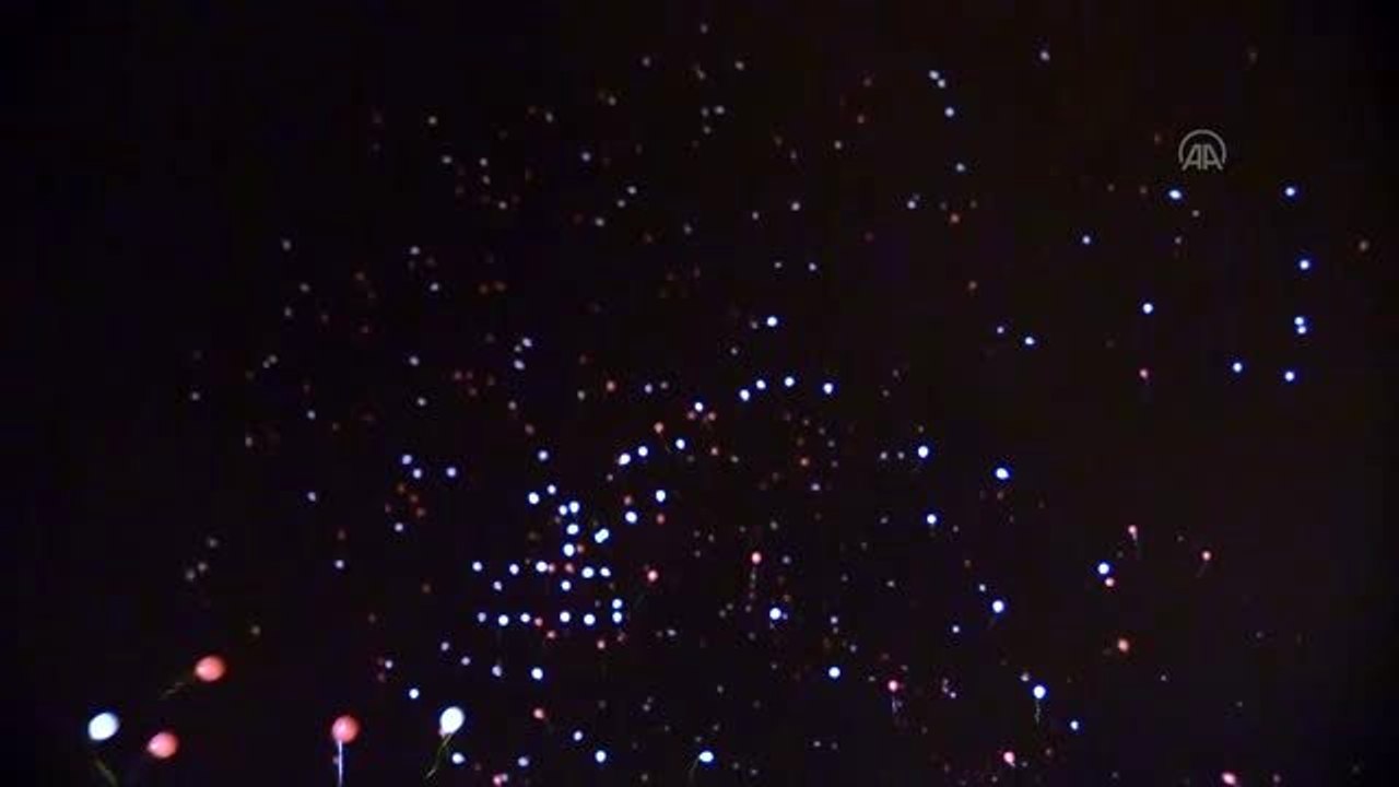 Kadıfekale'de havai fişek gösterisi