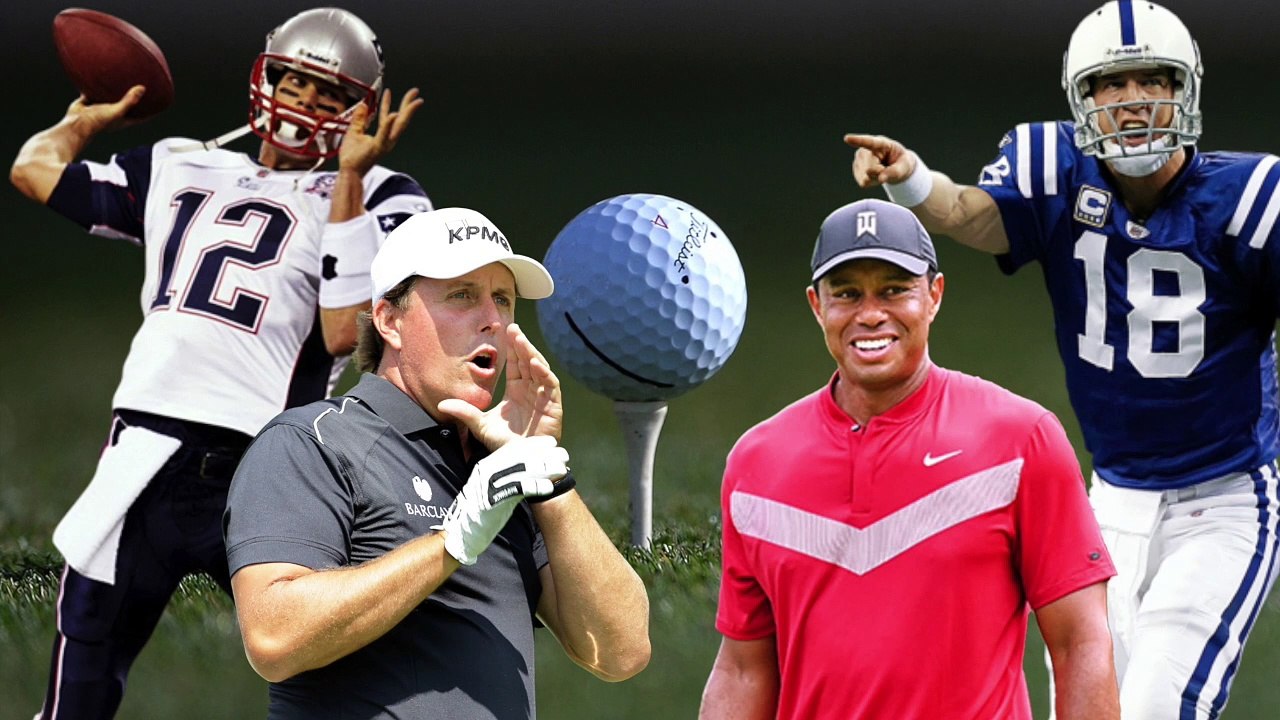 Trash talk for Tom Brady-Phil Mickelson vs. Peyton Manning-Tiger Woods begins