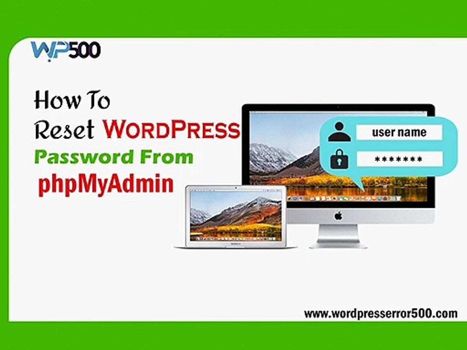 How to Reset a WordPress Password from phpMyAdmin