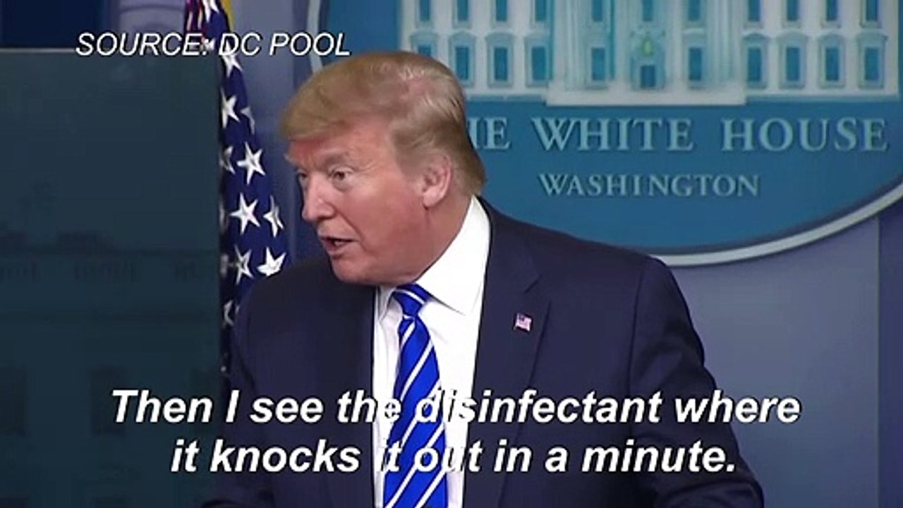 Trump suggests injecting disinfectant to treat coronavirus