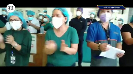 WATCH: Covid-19 patients send-off at Sta. Ana Hospital in Manila