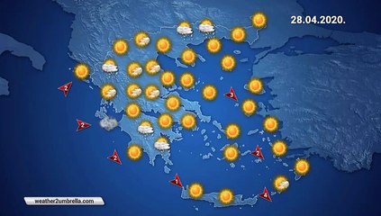 Η πρόβλεψη του καιρού για την Τρίτη 28-04-2020