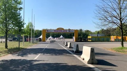 Almanya'da sürücülere yönelik Kovid-19 test istasyonu kuruldu