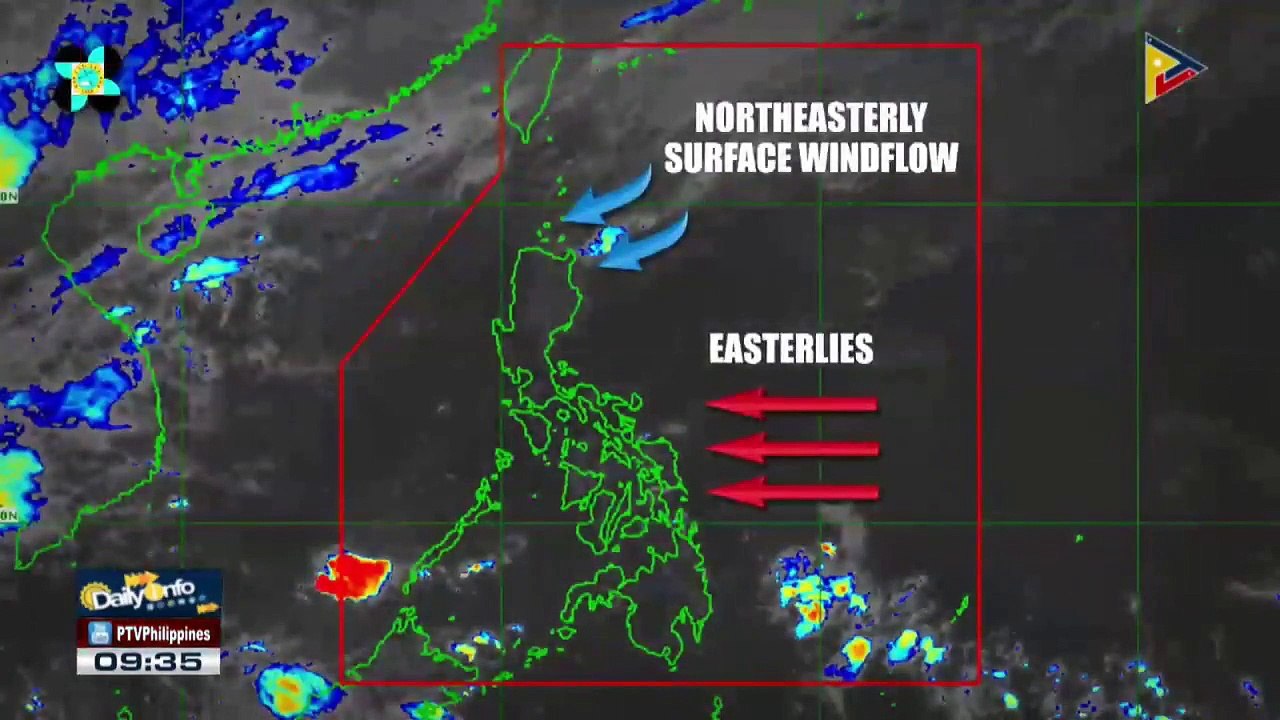PTV INFO WEATHER | Northeasterly Surface Windflow, nakakaapekto sa Luzon; Easterly patuloy ang pag-iral sa buong bansa