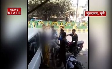 यूपी: दबंगों ने दंपत्ति की सरेआम की पिटाई