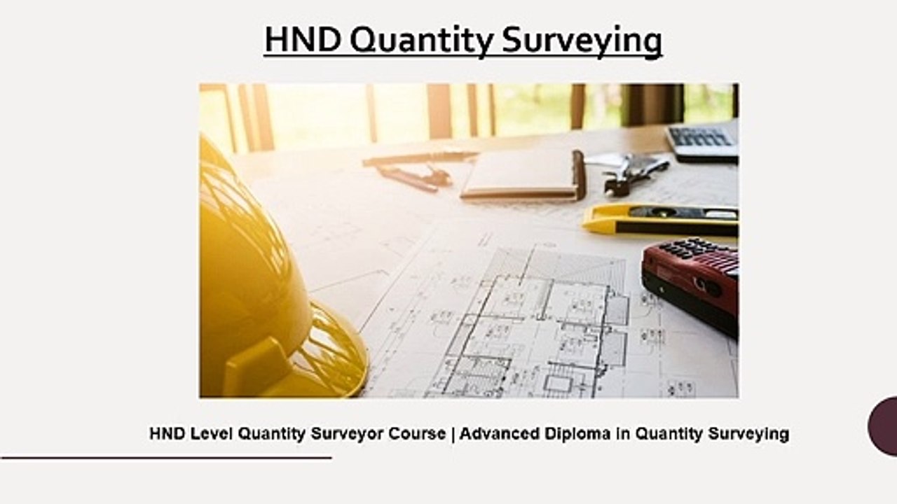 hnd quantity surveying