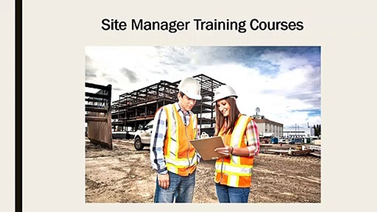 site manager training courses