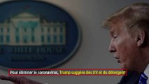 Pour éliminer le coronavirus, Trump suggère des UV et du détergent