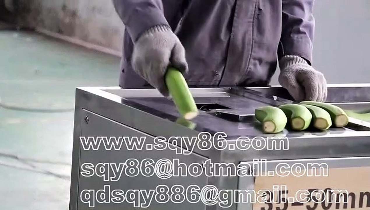 304 Stainless Steel Two Position Raw Green Banana Plantain Skin Removing Peeling Machine