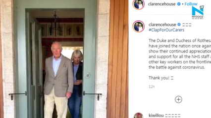 Watch, Prince Charles and Camilla clap for carers to thank them