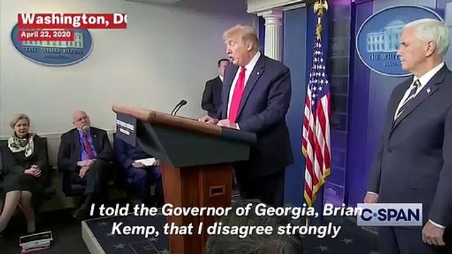 Donald Trump Says He Discouraged Georgia Governor Brian Kemp From Reopening: ‘It's Too Soon’