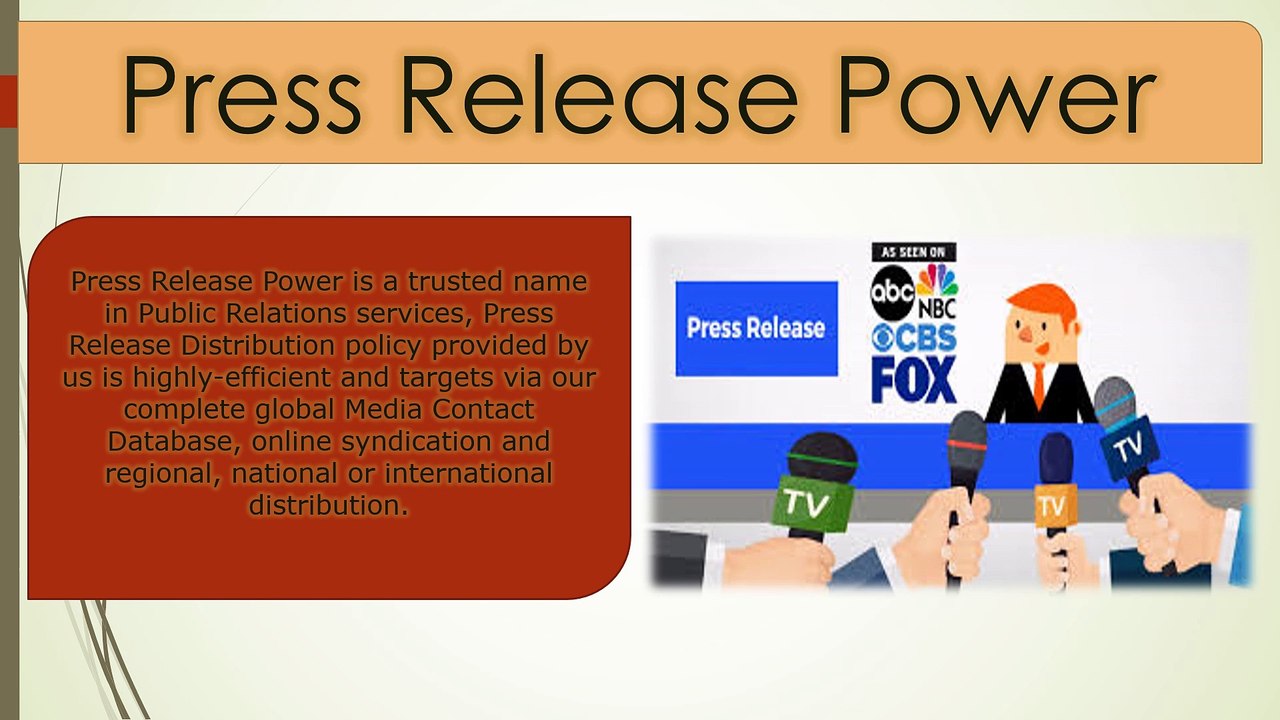 Affordable Press Release Distribution Service