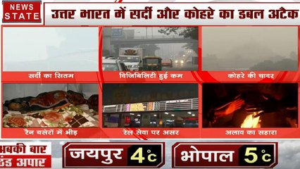 Weather: देखिए किन किन शहरों में कहर बरपा रही है ठंड