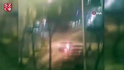 Trafikte tartıştığı motokurye çarpıp yerde sürükledi