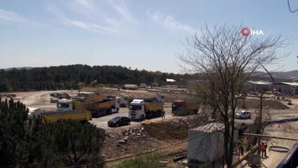 Sancaktepe’deki salgın hastanesinin yapımı hızla devam ediyor