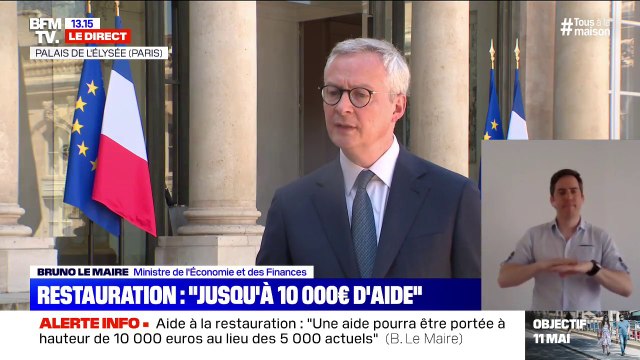 Réouverture restauration: Bruno Le Maire se donne jusqu'à la fin mai pour voir comment évolue la situation sanitaire