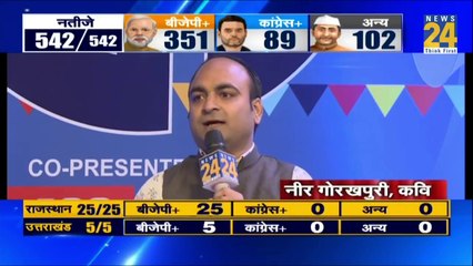 News24 पर Hasya kavi Neerr Gorakhhpuri का जोरदार काव्यपाठ। Super Mimicry of Mulayam Singh. Great Fun