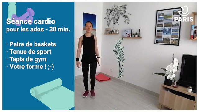 Paris chez vous : séance cardio, spécial ados avec Isabelle éducatrice sportive à la Ville de Paris